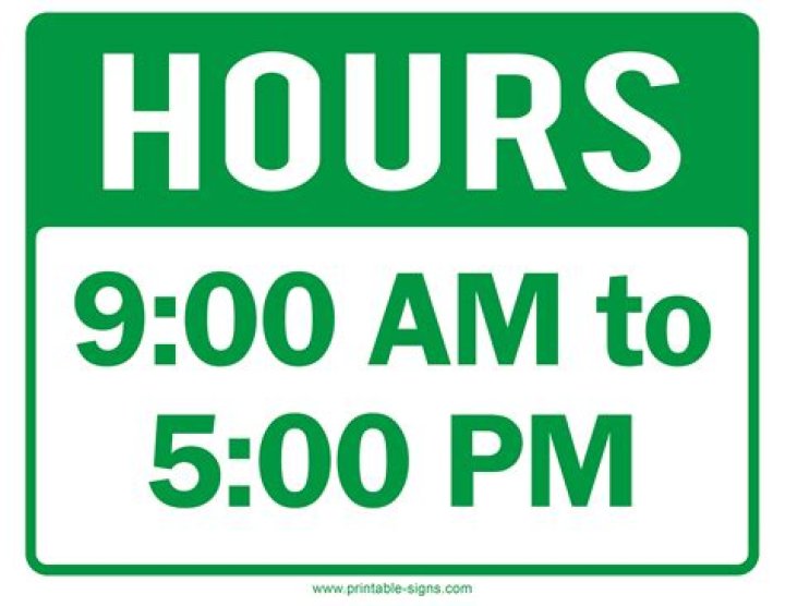 How many work hours is 9am to 6pm